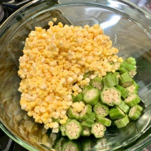okra and corn