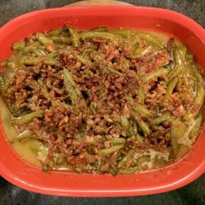 Buttered brown sugar green beans