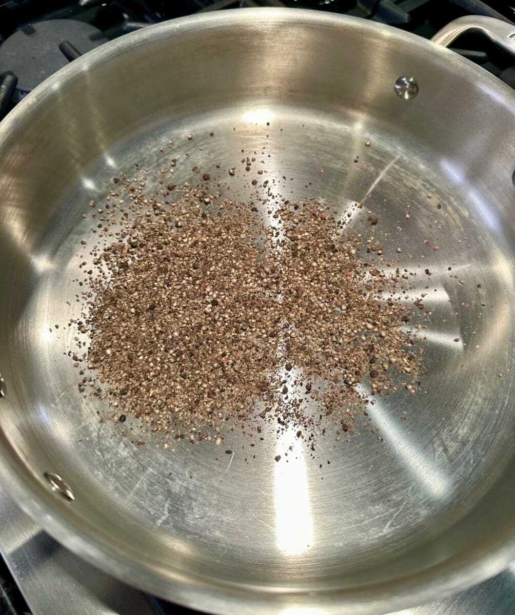 toasting pepper