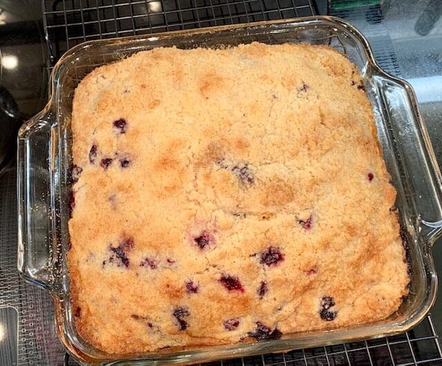 Blueberry buckle baked