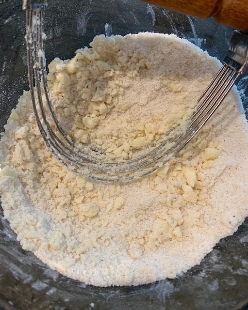 mixing topping