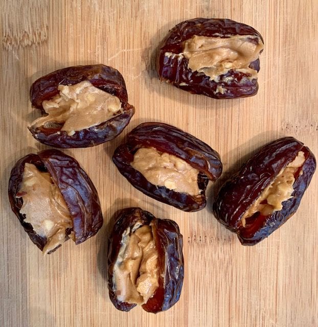 Peanut butter stuffed dates