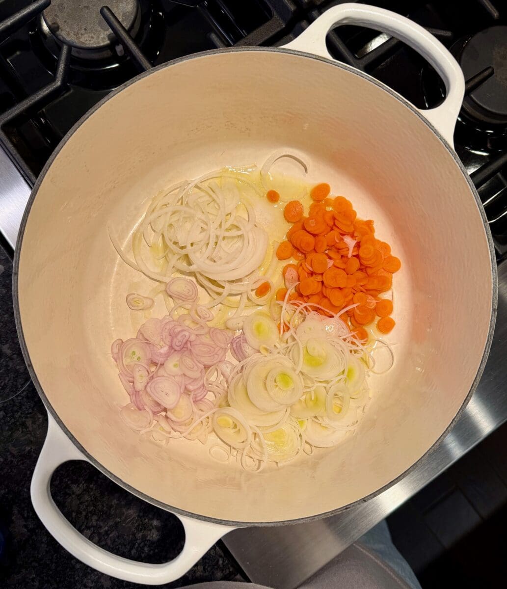 sliced vegetables