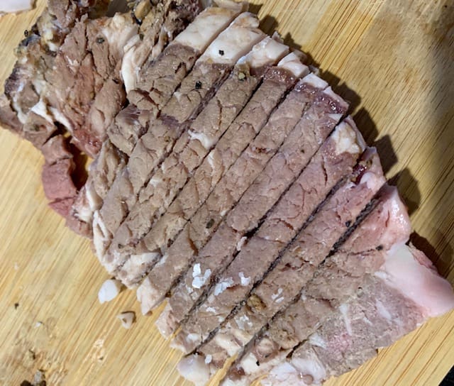 sliced prime rib