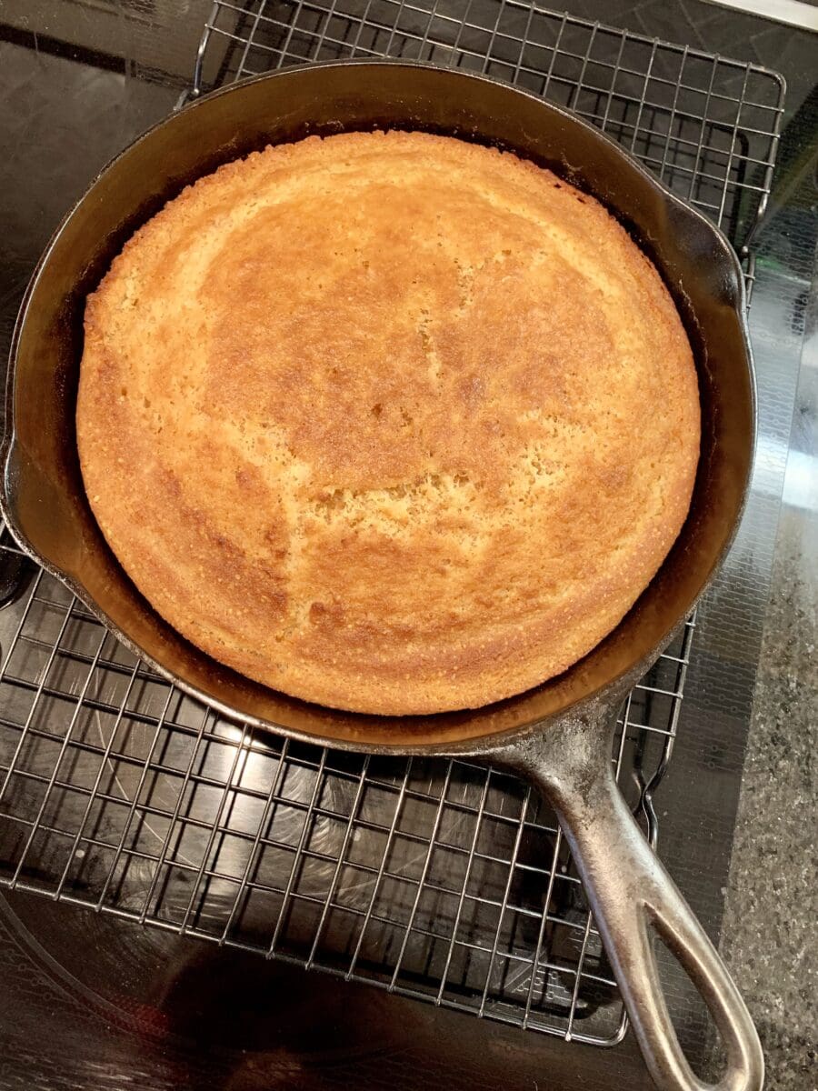 Finished skillet cornbread