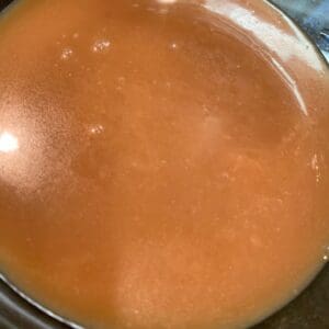 Miso Caramel Sauce in pan