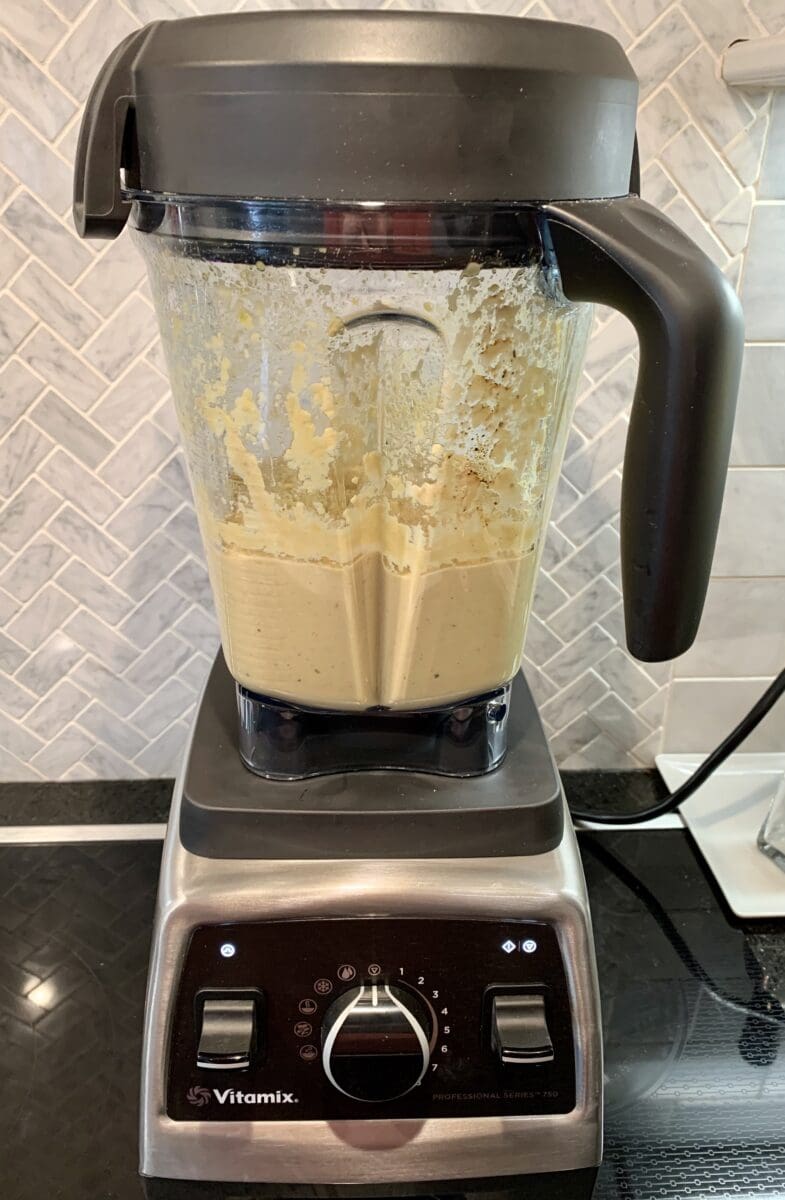 Blending hummus