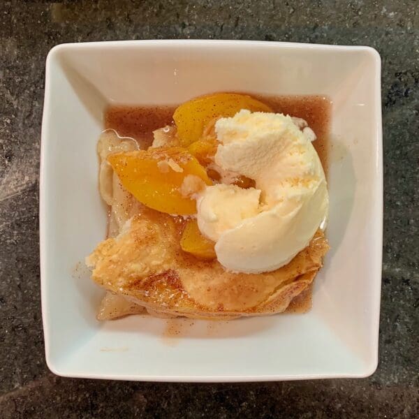 Double Crust Peach Cobbler main