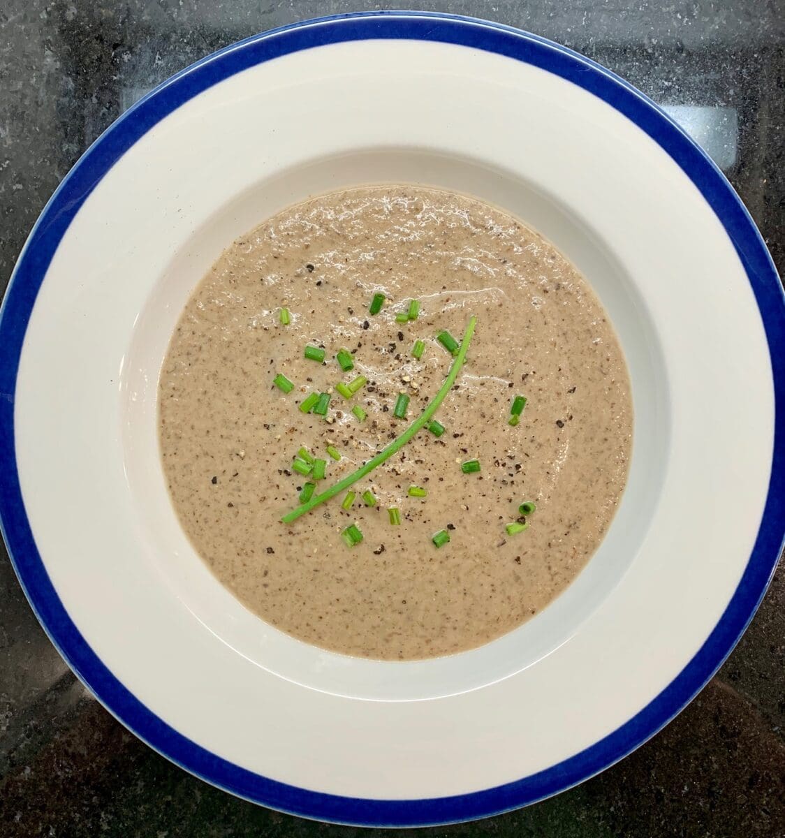 Mushroom soup full plate