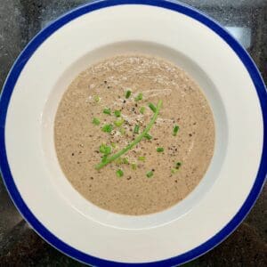 Mushroom soup full plate