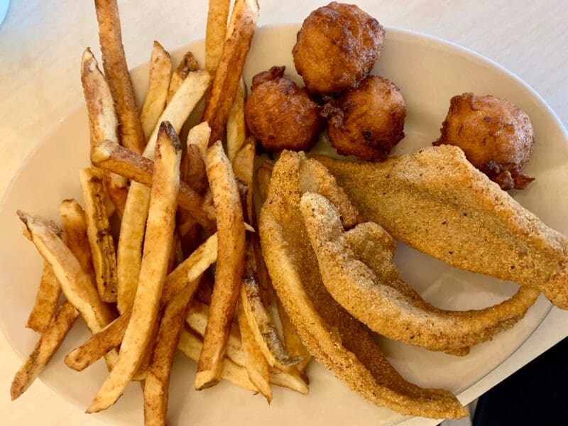 Catfish and hushpuppies