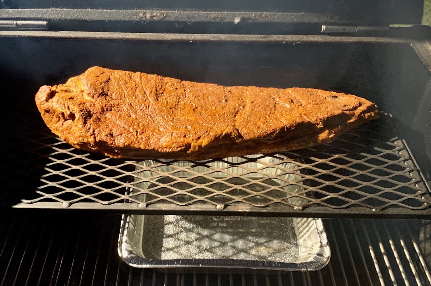 on grill