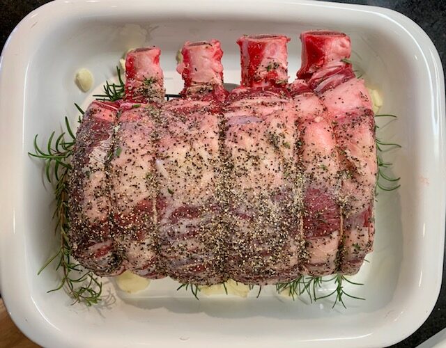 prime rib prepped