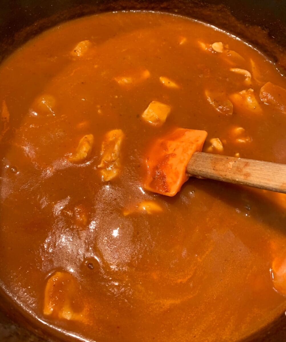 making the soup
