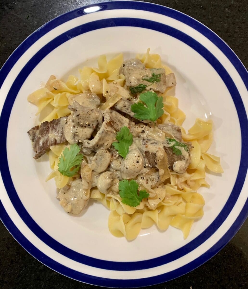 prime rib stroganoff