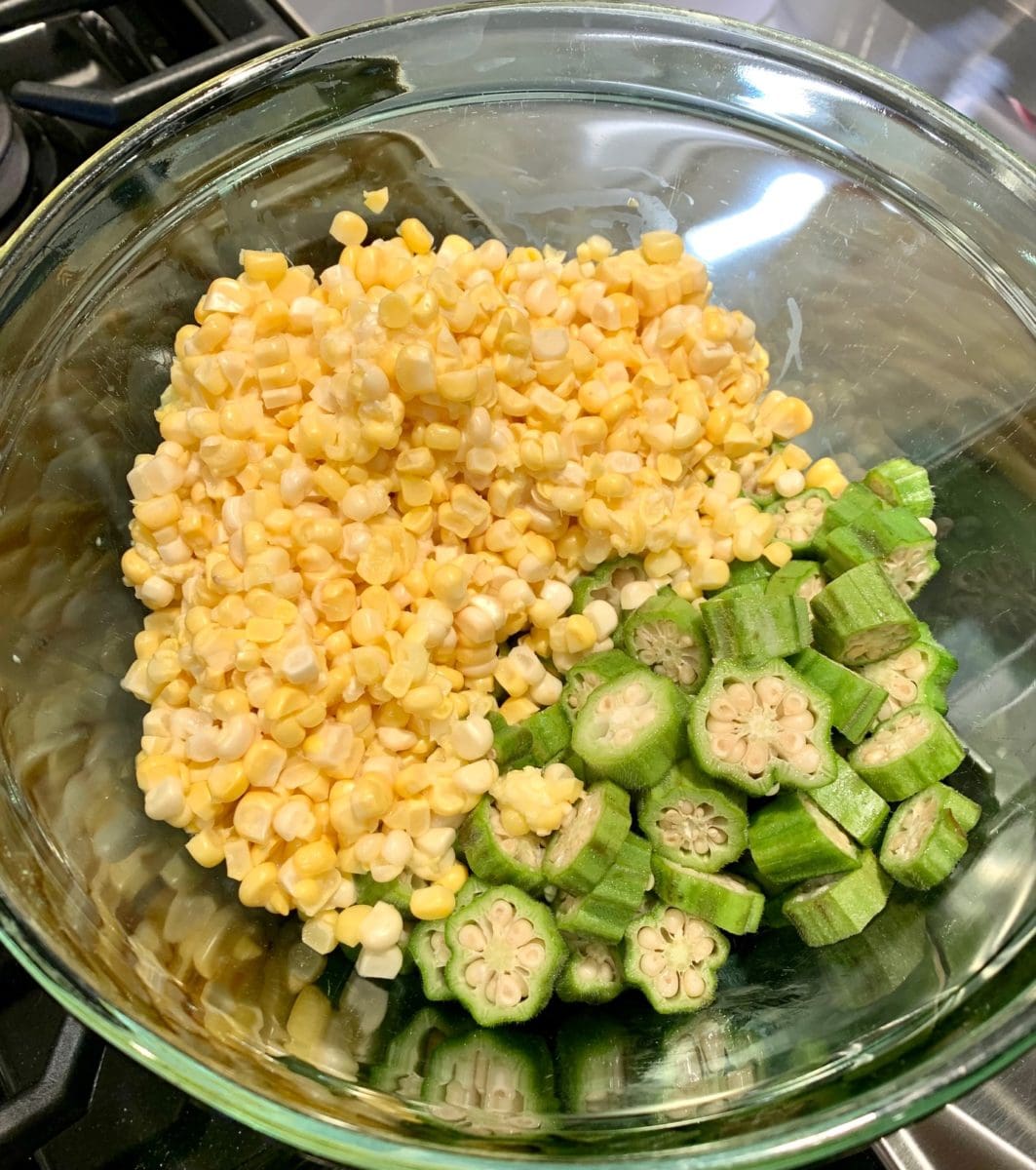 okra and corn