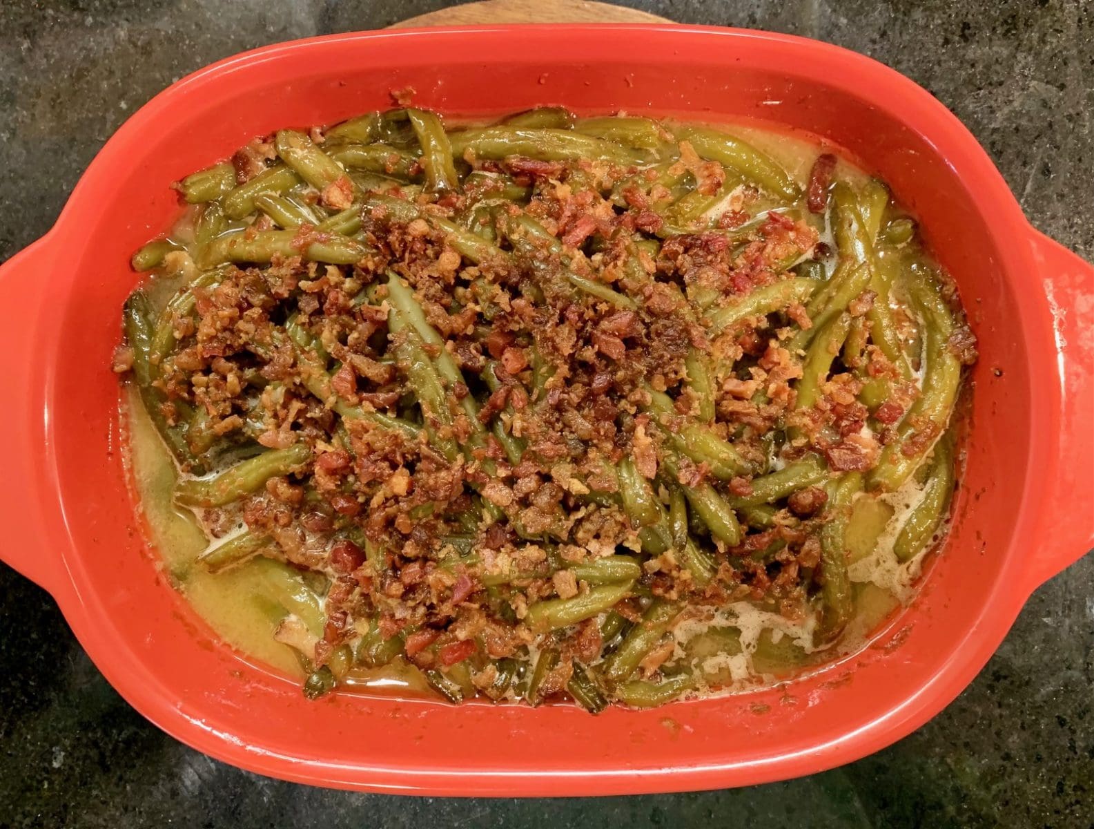 Buttered brown sugar green beans