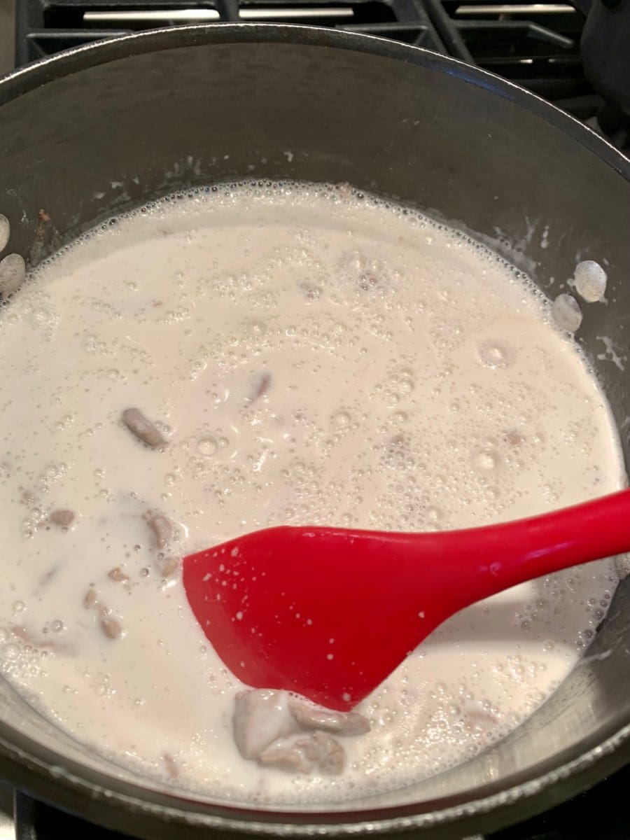 pork and coconut cream