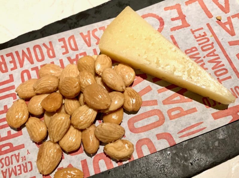 manchego cheese and almonds