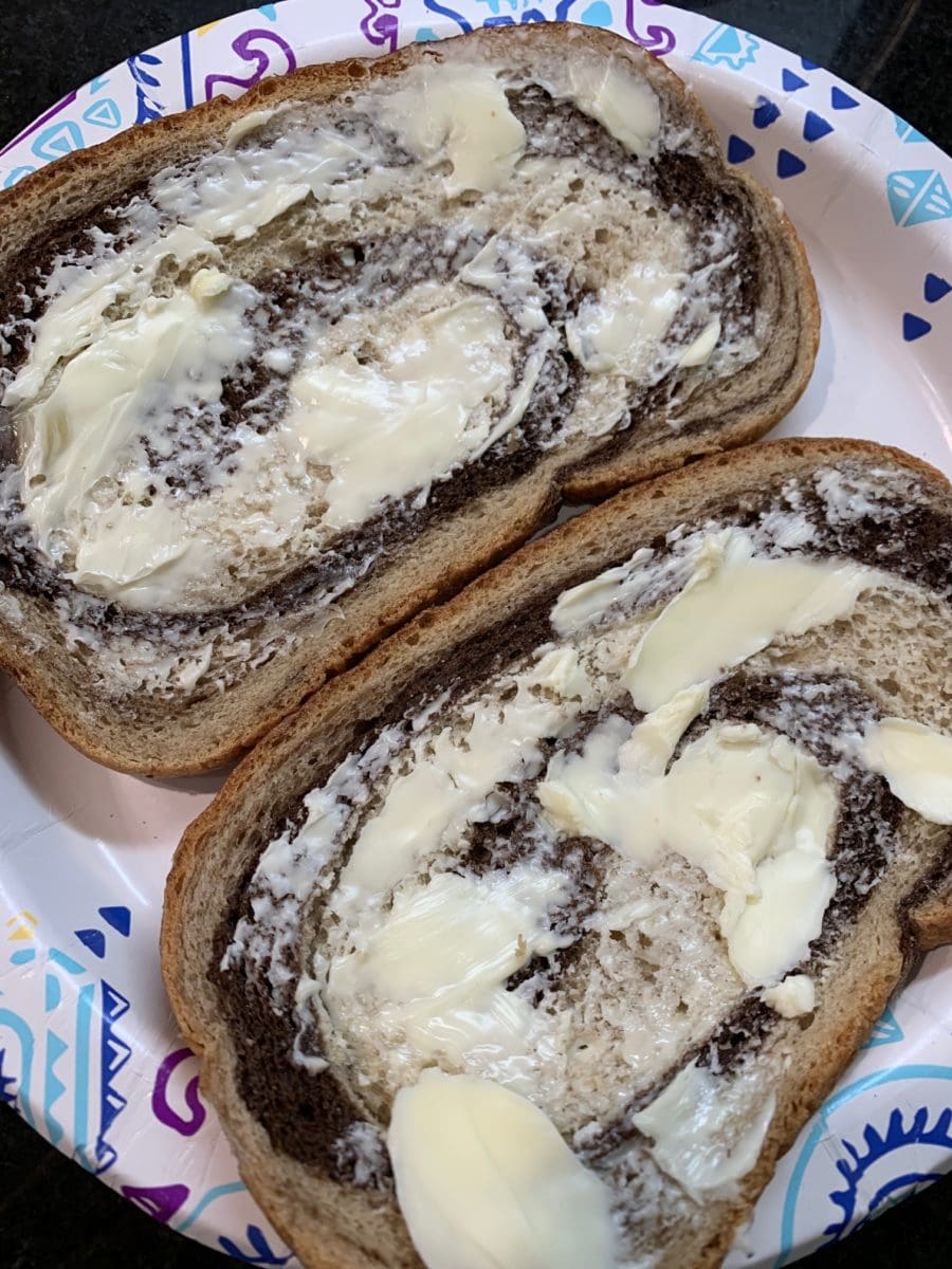 buttered bread