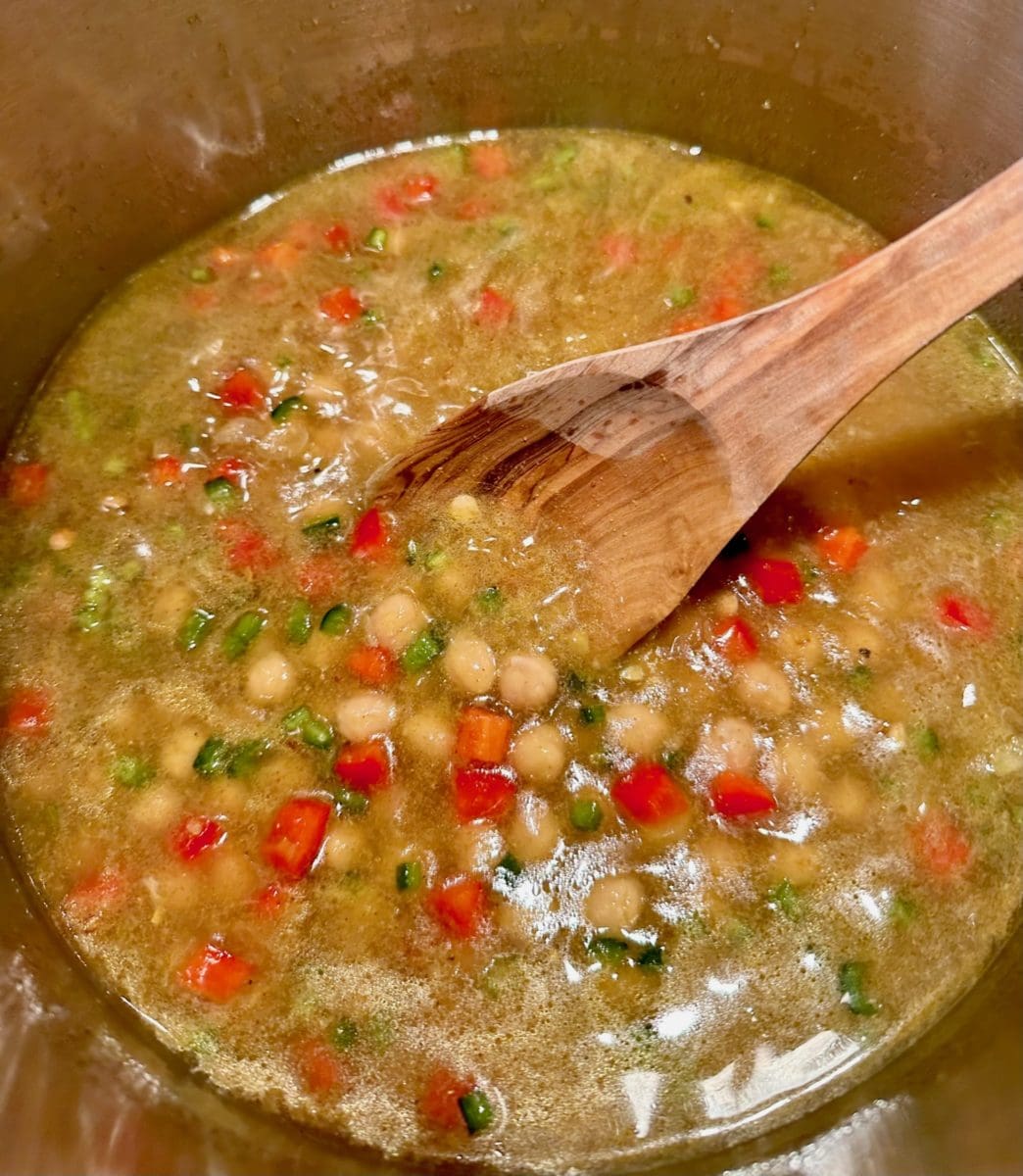 cooking vegetables