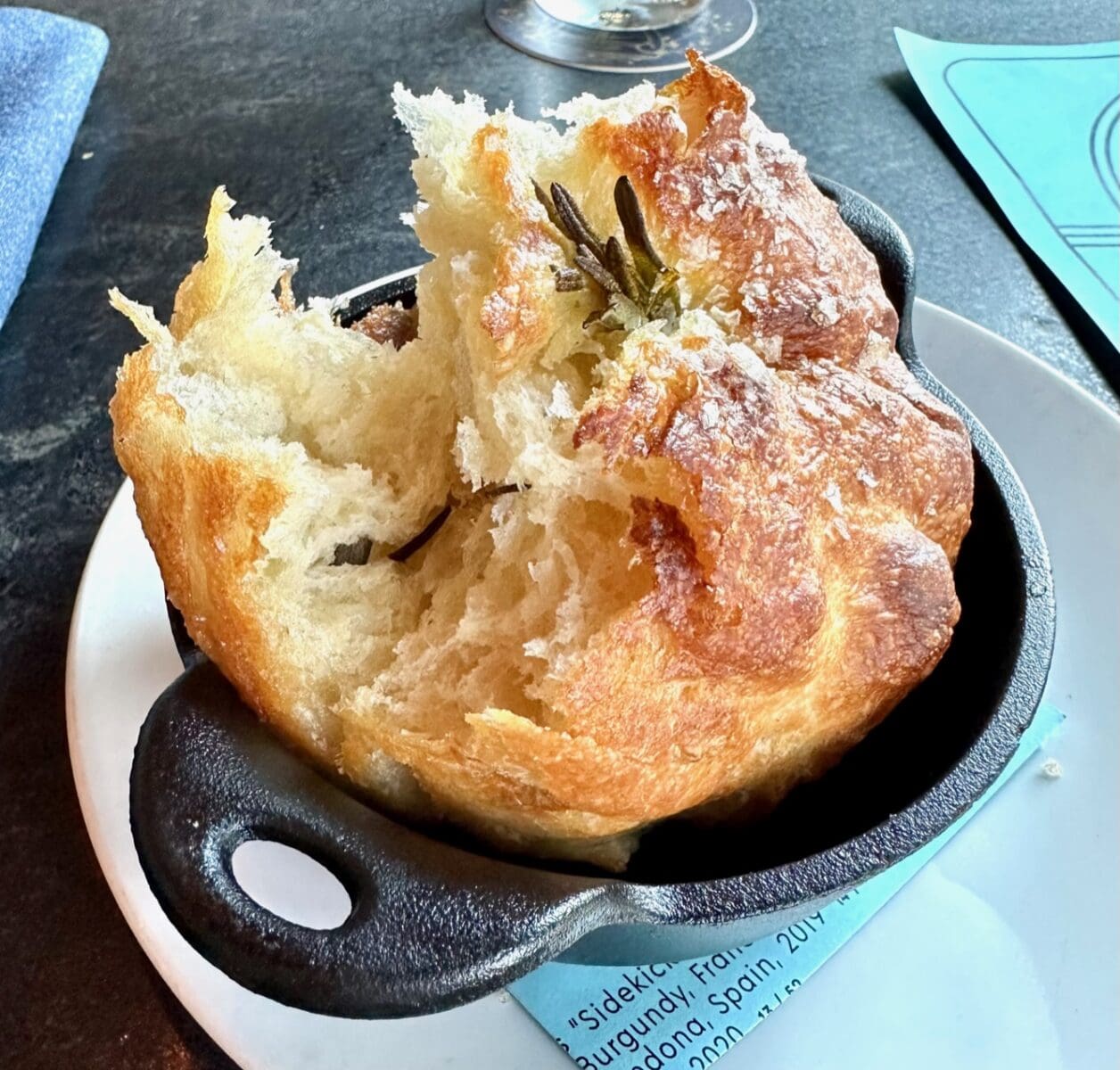 cast iron focaccia