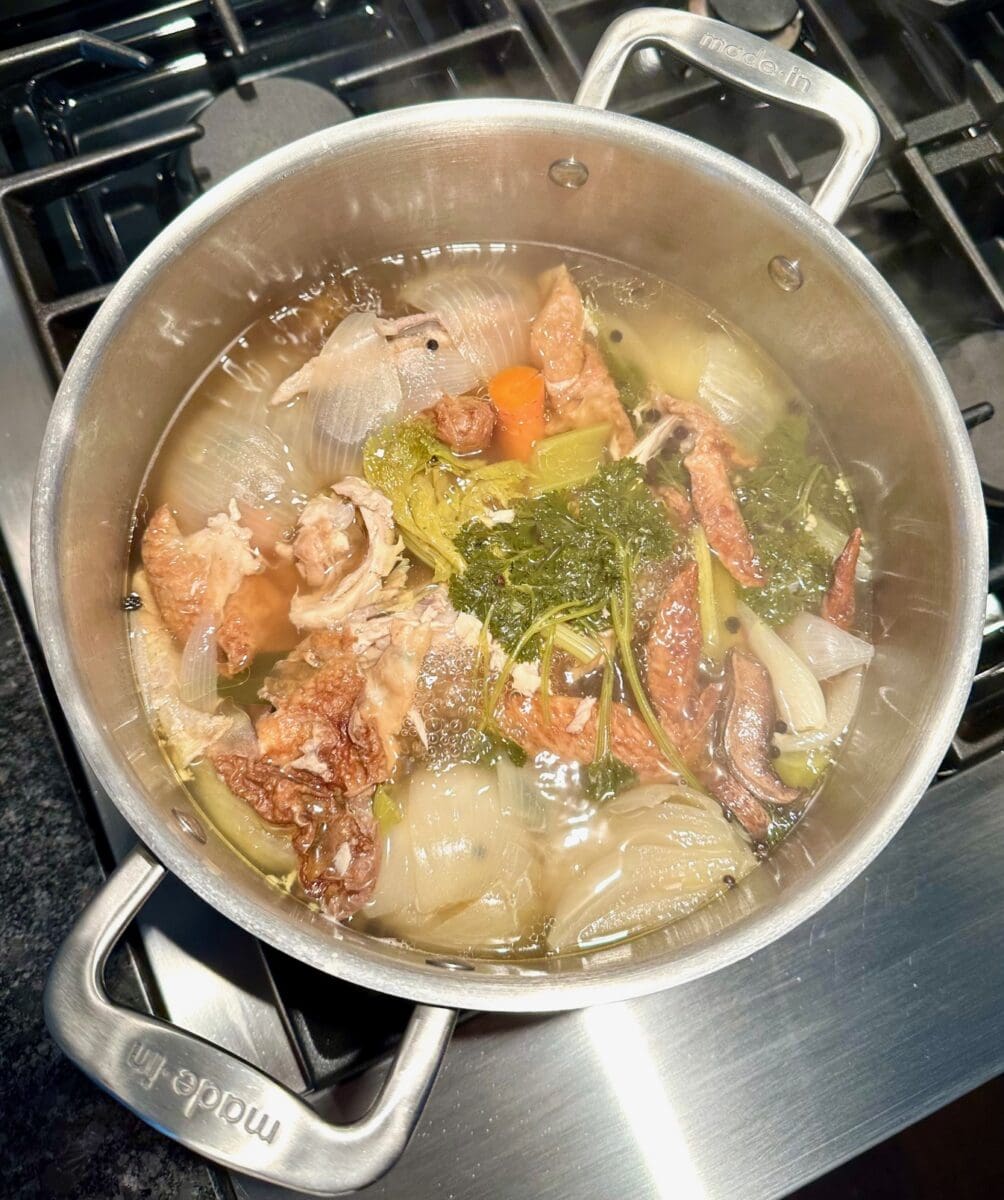 simmering the stock