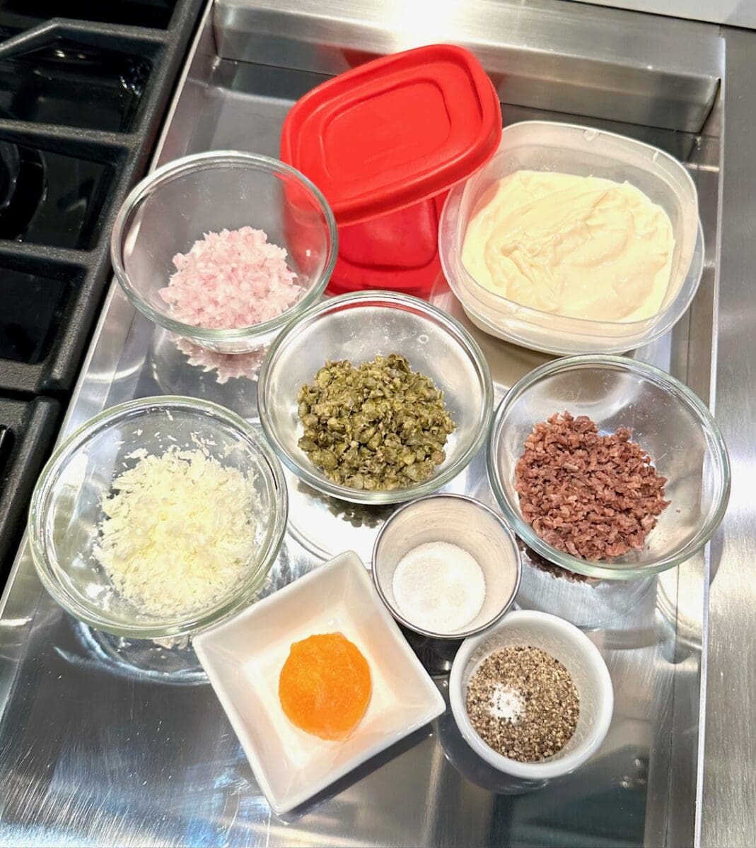 bone marrow beef Tartare ingredients