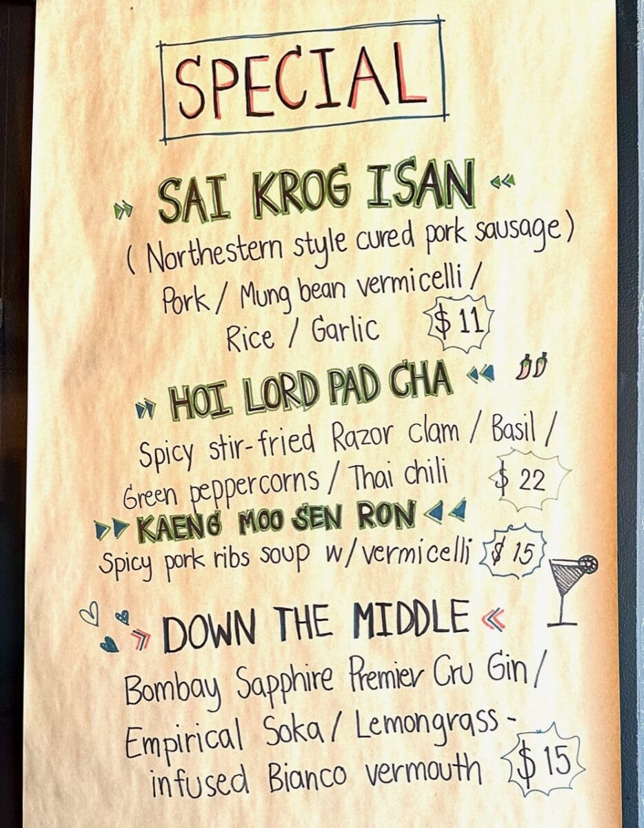 daily specials