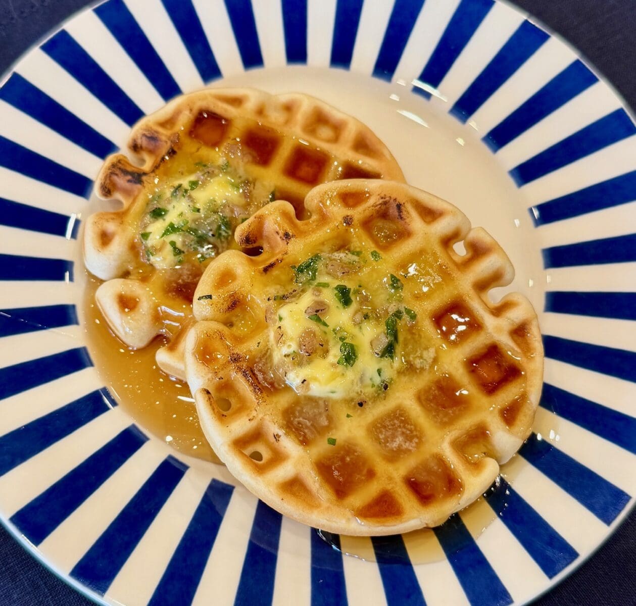 bourbon butter on waffles