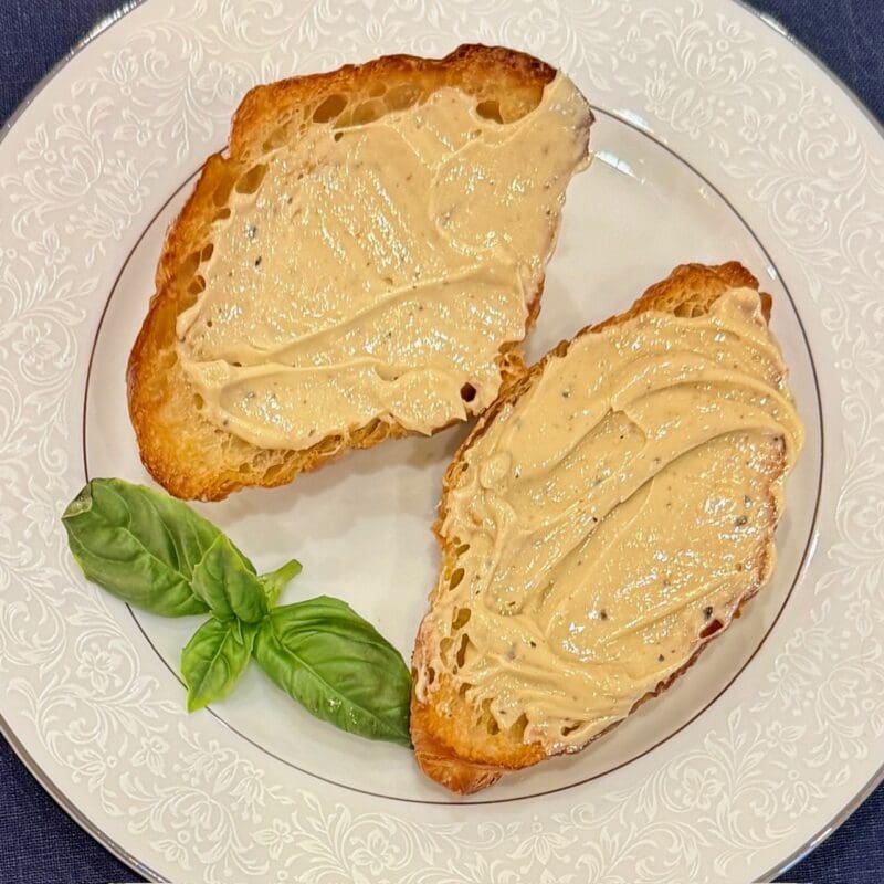 fpie gras butter on croissant