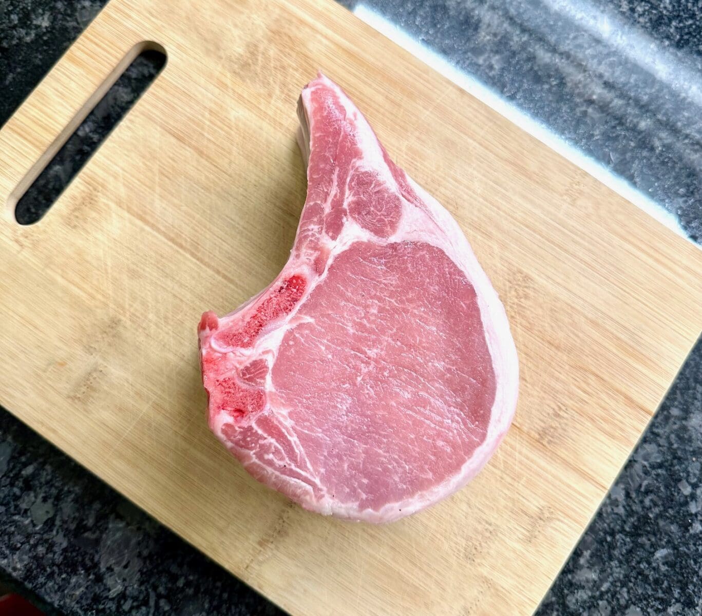 Hampshire or duroc pork chop