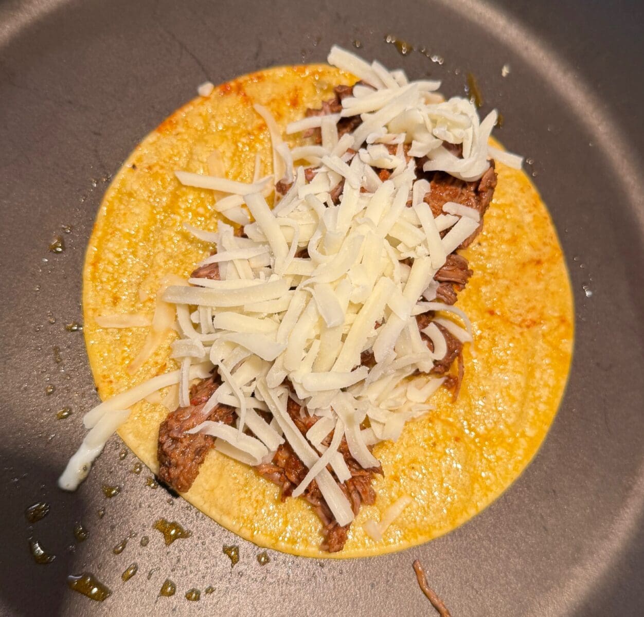tortilla meat and cheese