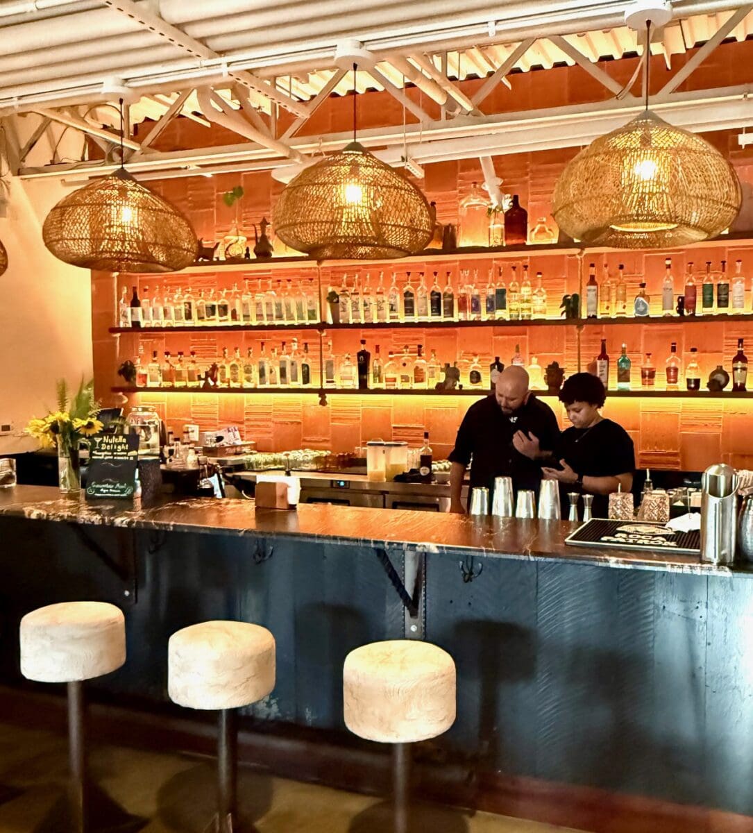 the bar